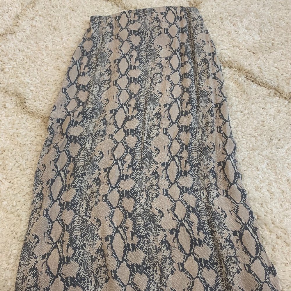 American Eagle Snake Print Midi Skirt
